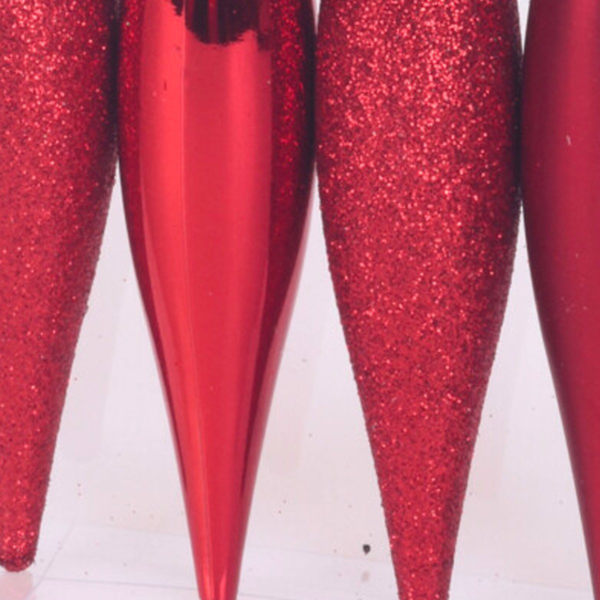 Set de 4 boules de Noël stalactites rouges - 4x15cm rouge, WADIGA