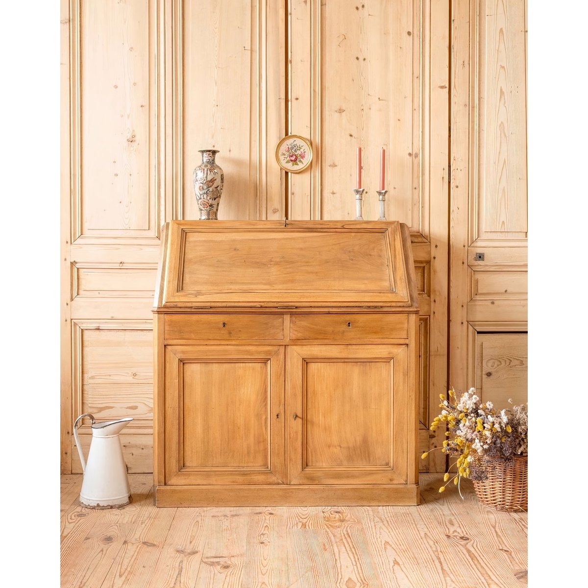 Secrétaire vintage en bois Edouard N°1041 - Bon état bois foncé, DEBONGOUT