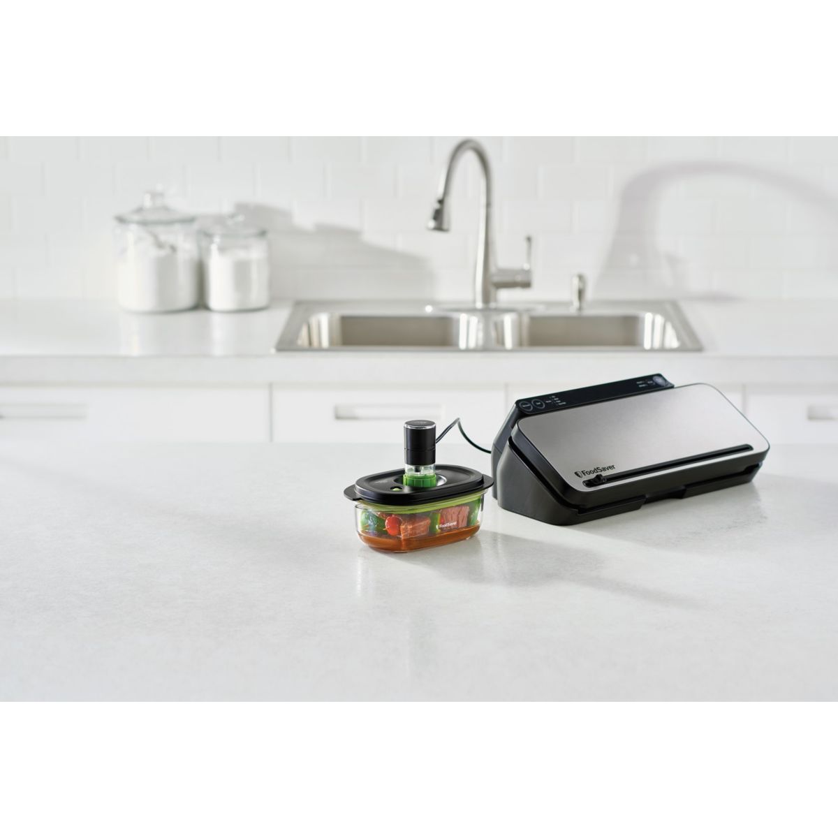 Boîte sous vide FFC022X01 Boite Fraicheur 1.2L marinade couleur unique, FOODSAVER