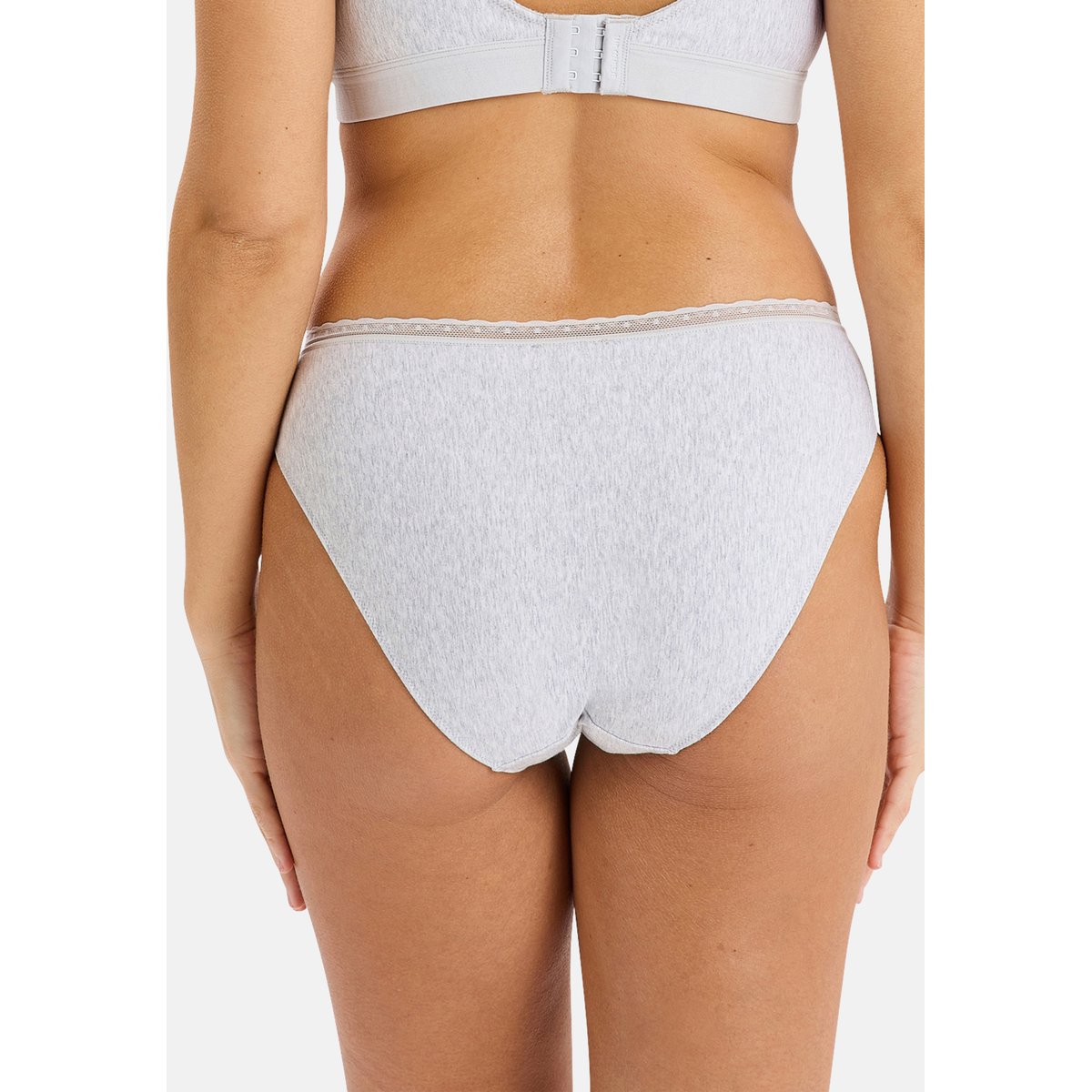 Slip taille medium ROMIE gris chiné, SANS COMPLEXE