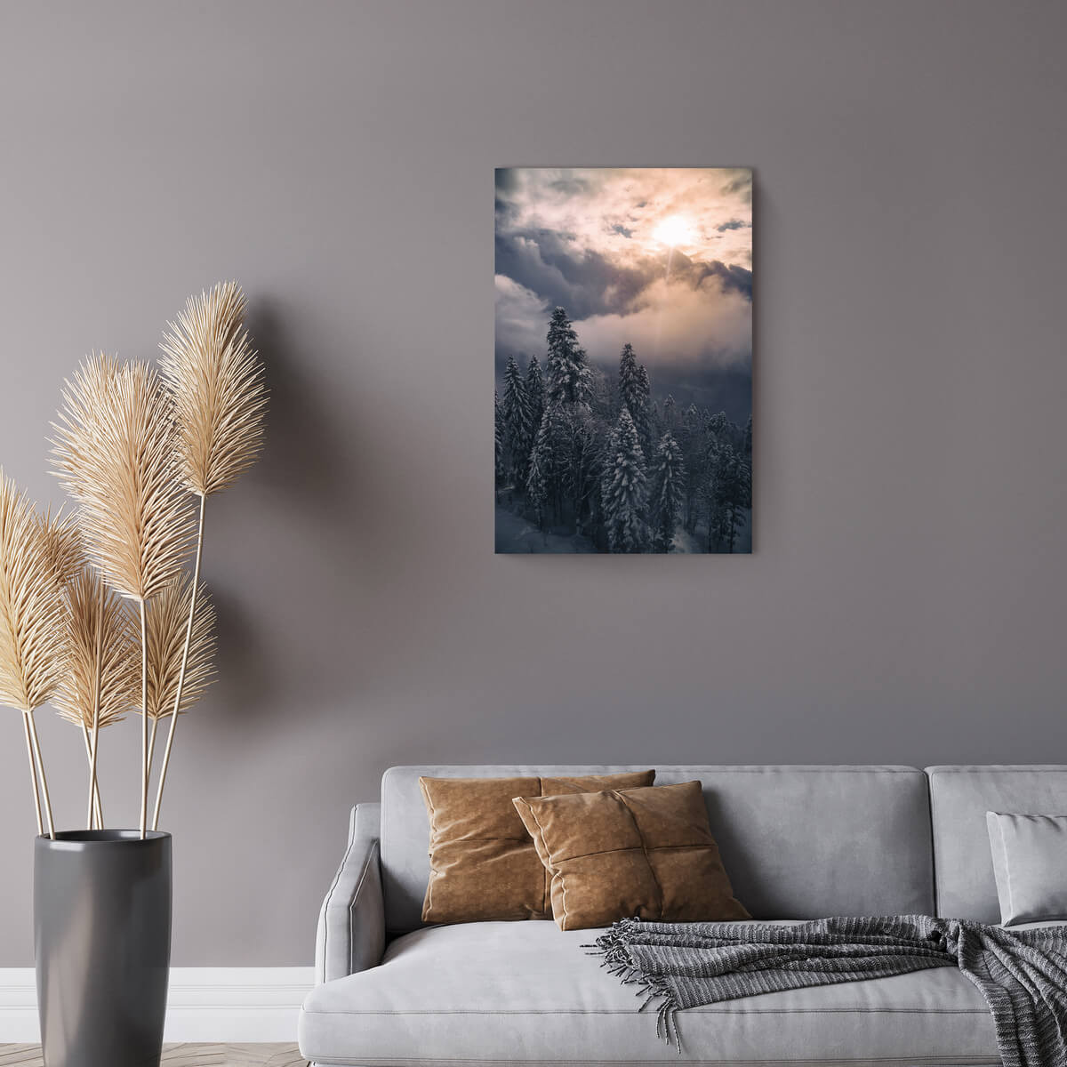 Tableau Mural Sunset Forêt FORÊT tableaux sur toile-beige, CEANOTHE