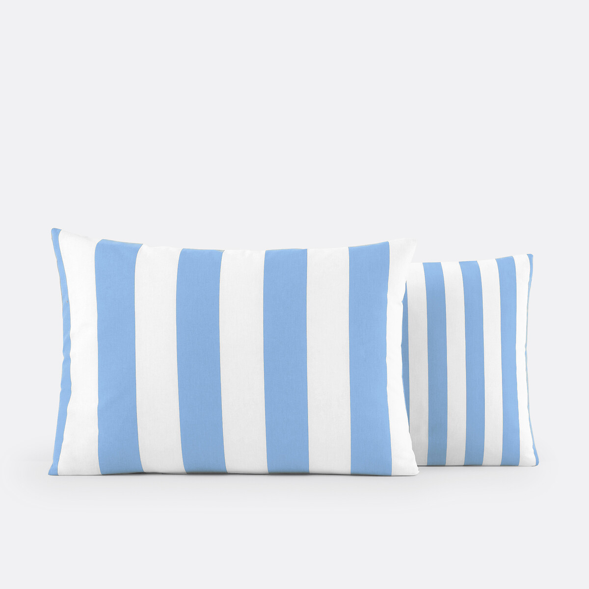 Funda de almohada de algodón, HENDAYE BLEU rayas azules, LA REDOUTE INTERIEURS