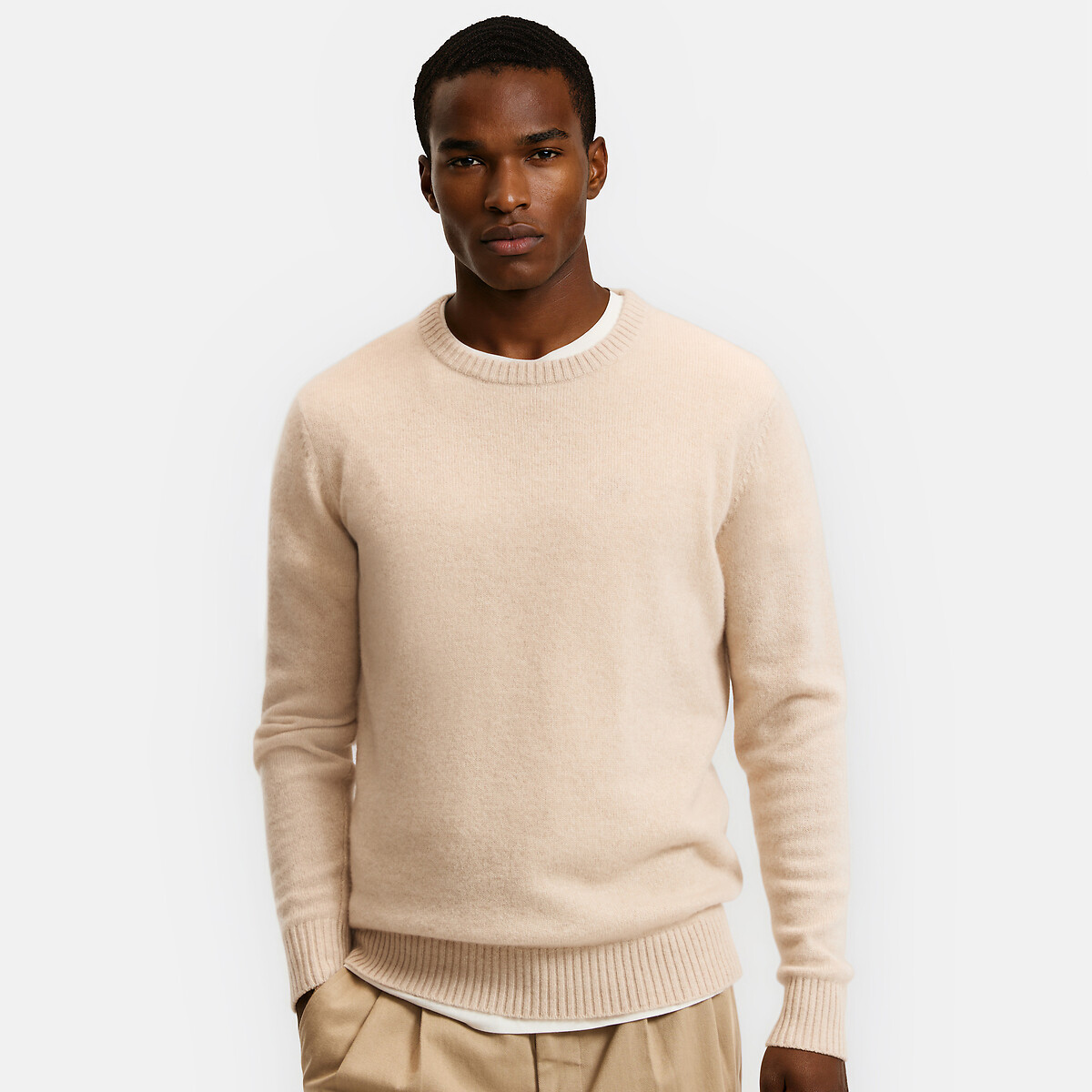 Pull en cachemire Signature, ADRIEN beige naturel, LA REDOUTE COLLECTIONS