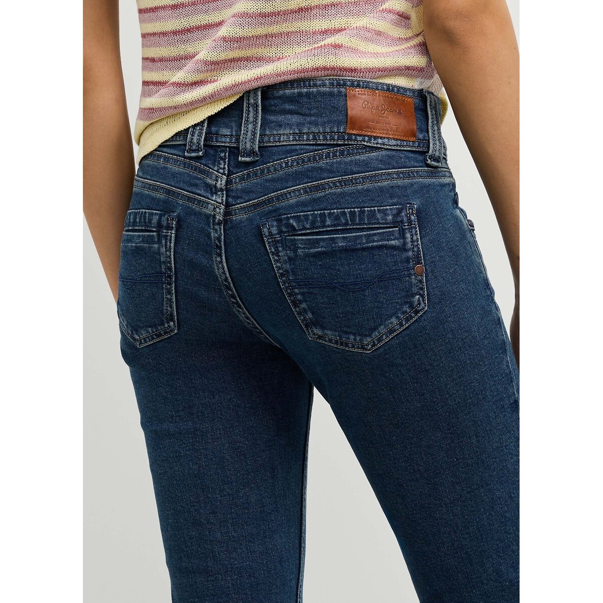 Jean slim taille standard, double boutonnage, Gen stone wash, PEPE JEANS