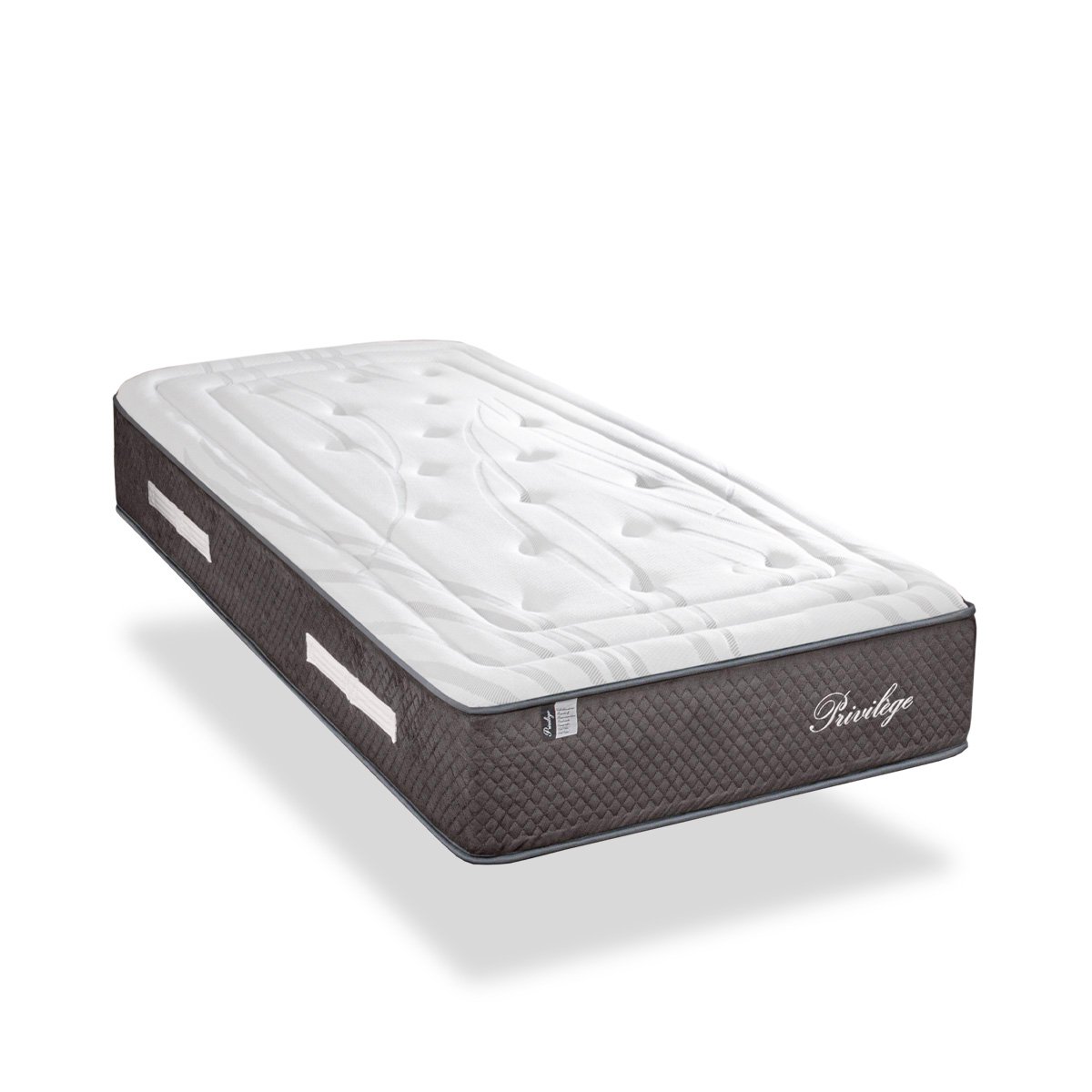 Ensemble Matelas Hybride PRIVILÈGE avec sommier blanc, BELLECOUR