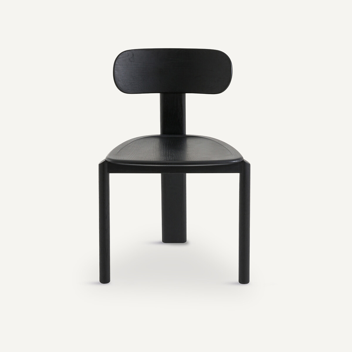 Chaise 3 pieds, en chêne et plaqué chêne teinté, MARAIS noir, AM.PM X EMMANUEL GALLINA