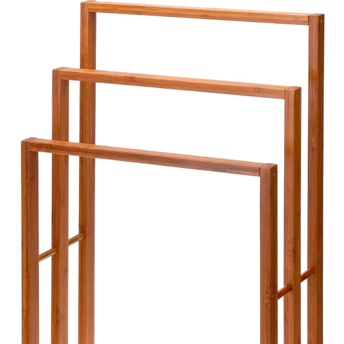 Porte serviette sur pied en bambou 3 bras - 40x24x82cm bois, WADIGA