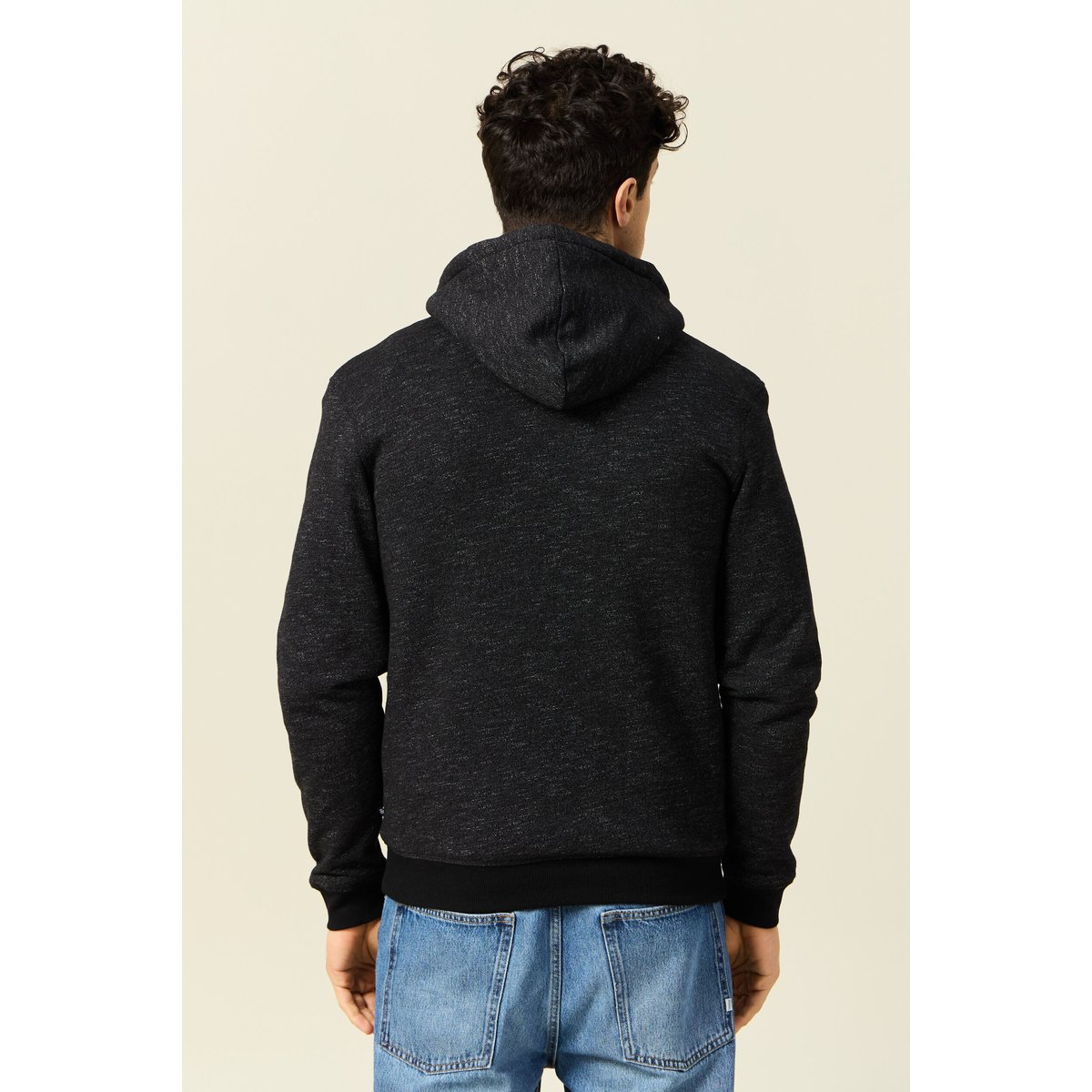 Sweat manches longues zippé noir, BONOBO