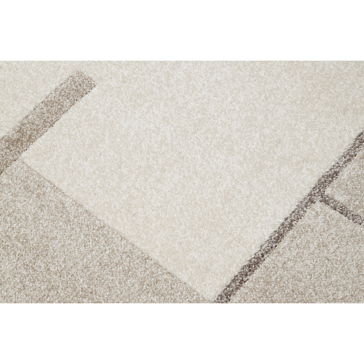 Tapis rectangulaire beige à motifs 150 x 220 cm IRENE beige, MILIBOO