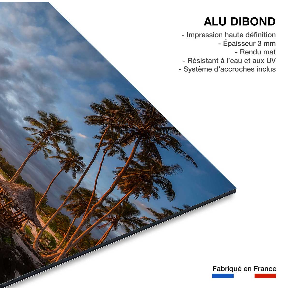 Tableau paradis beach tableau alu dibond, HEXOA
