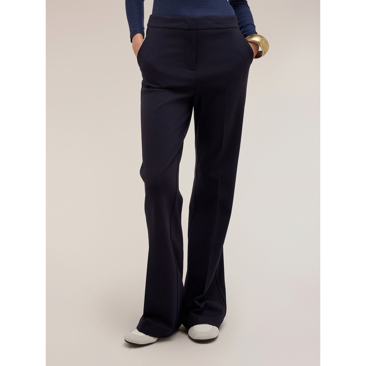 Pantalon évasé bleu, MOTIVI