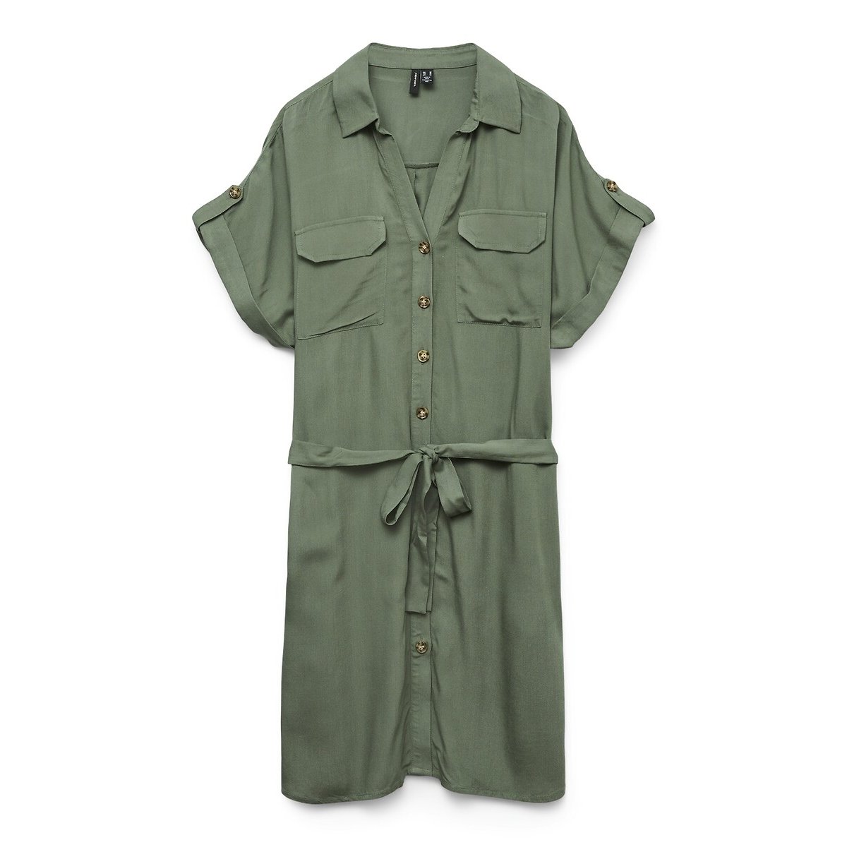 Robe courte unie vert, VERO MODA