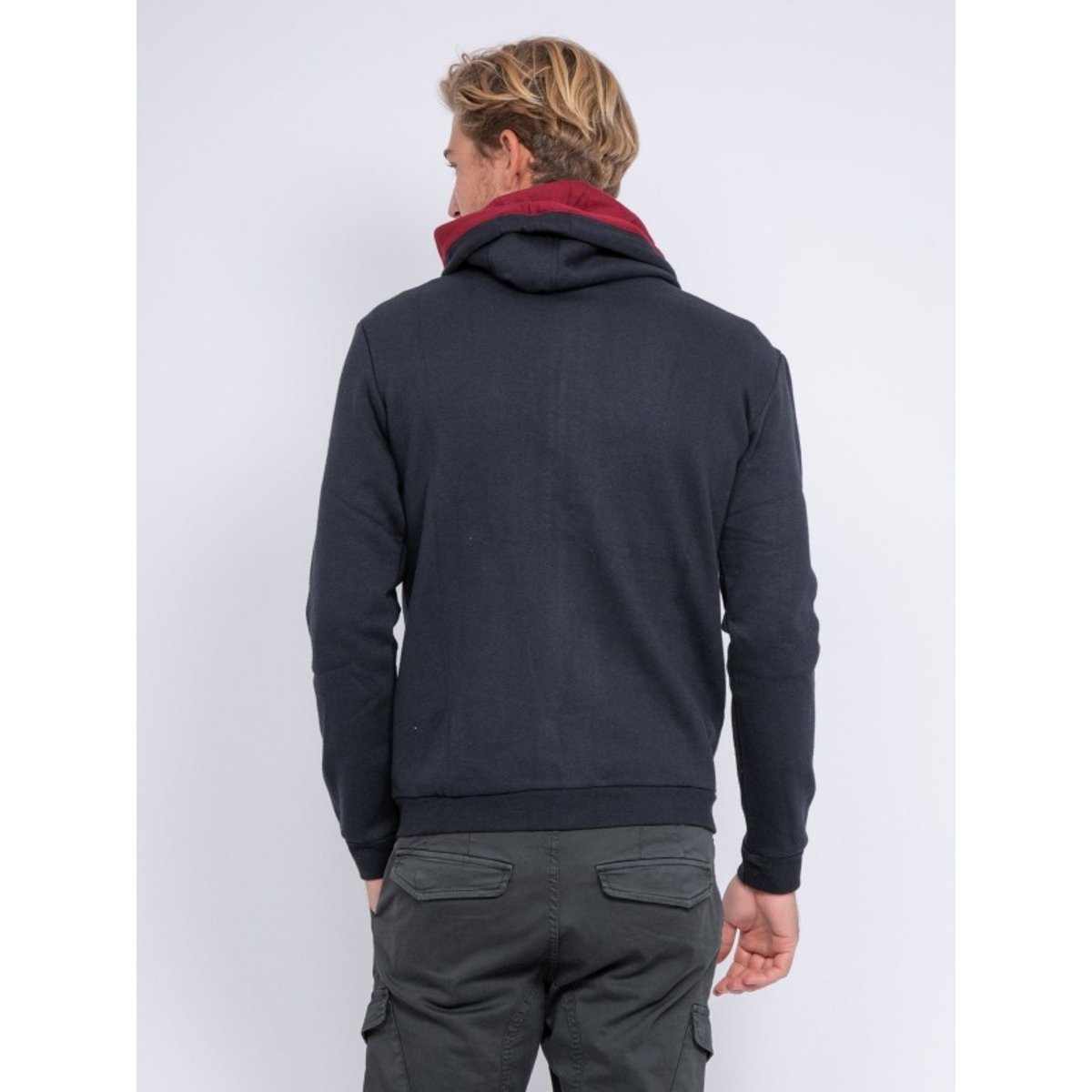 Sweat Zippé Capuche Wamin gris clair, RITCHIE