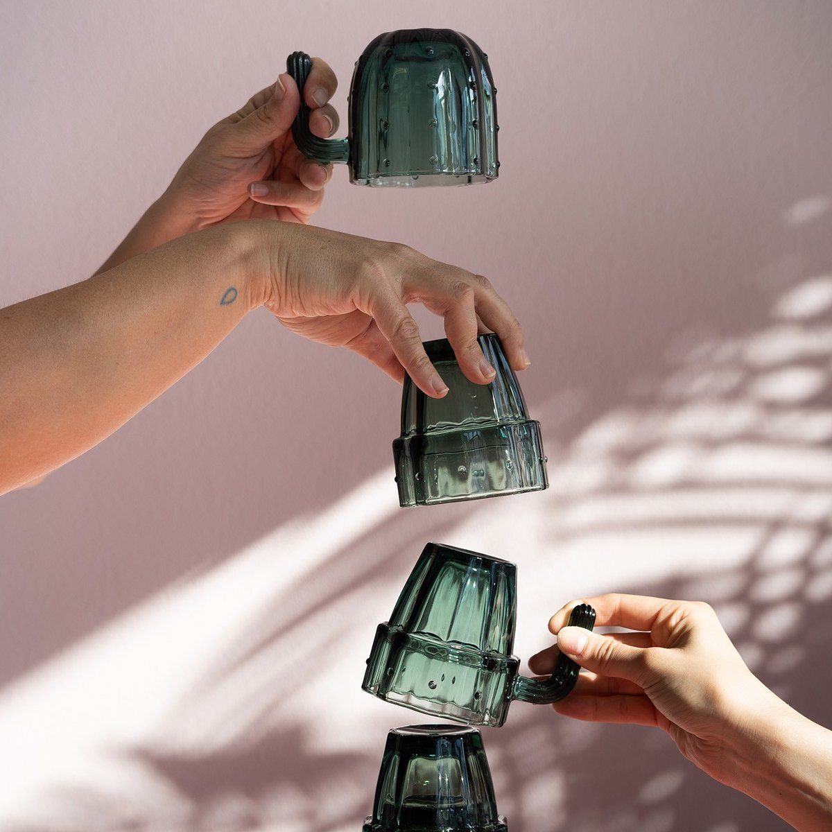 Lot de 6 verres cactus vert, KARE DESIGN