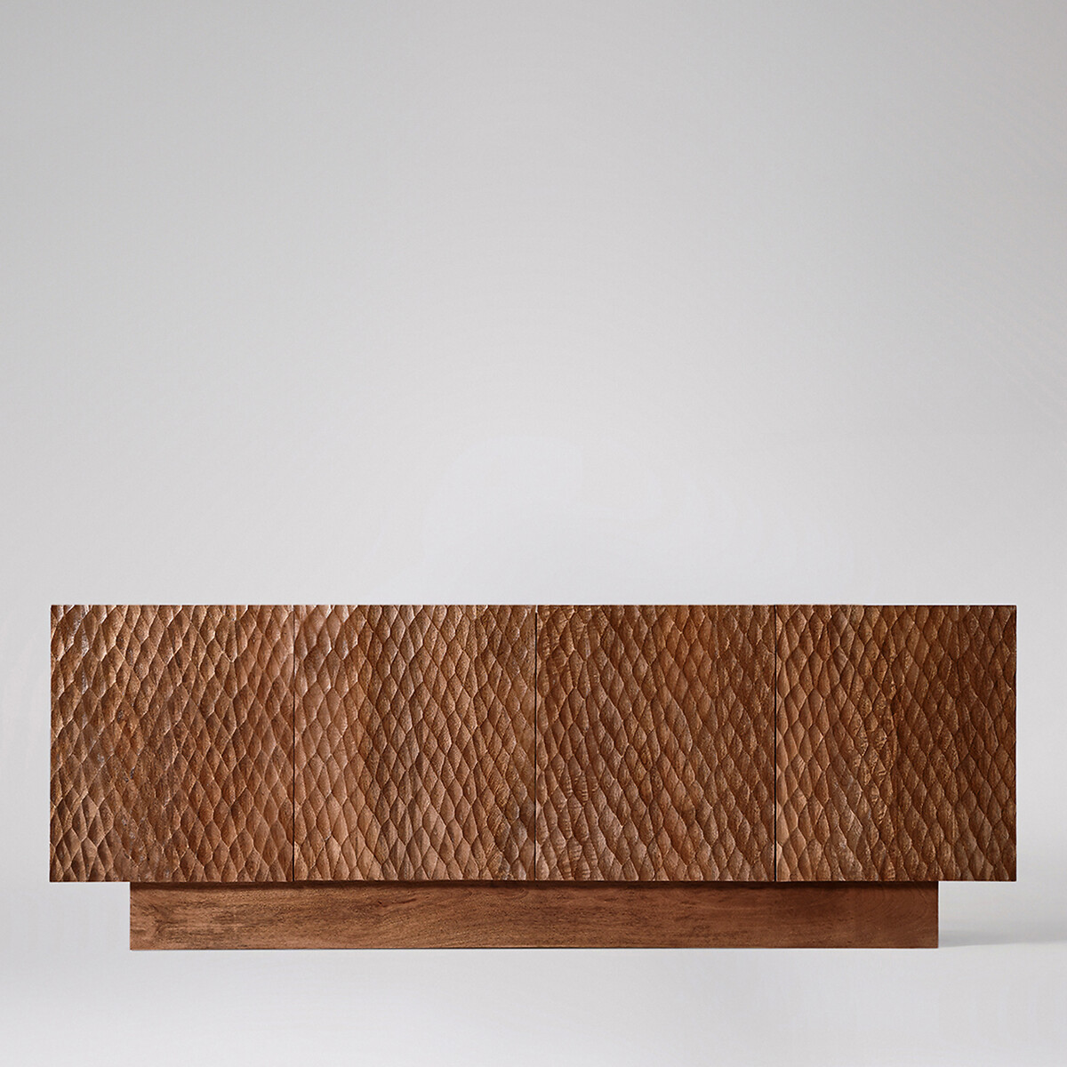 Sherwood Mango Wood 4 Door Media Unit dark brown, SWOON