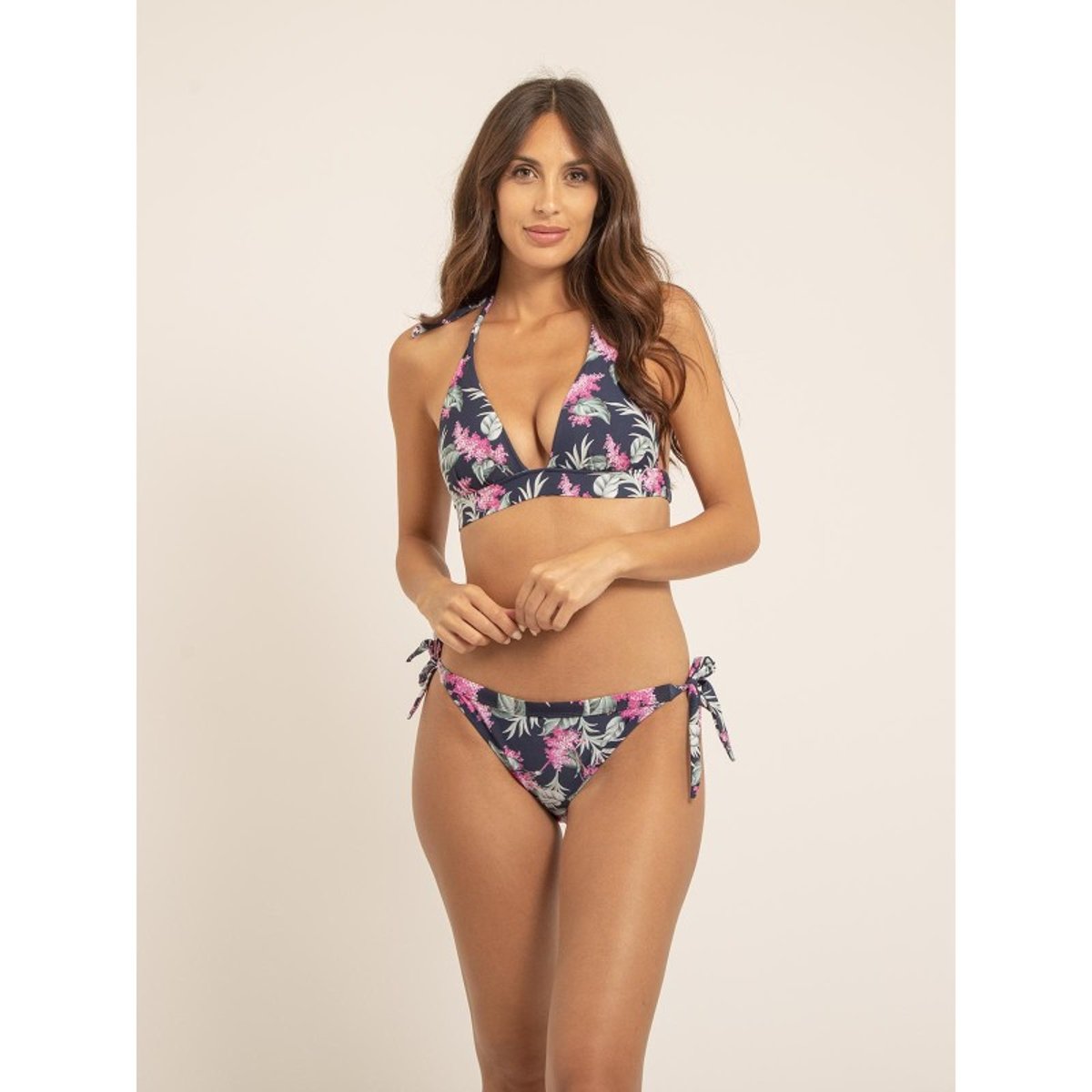 Maillot 2 Pièces Motifs Gabriella bleu marine, DONA LISA