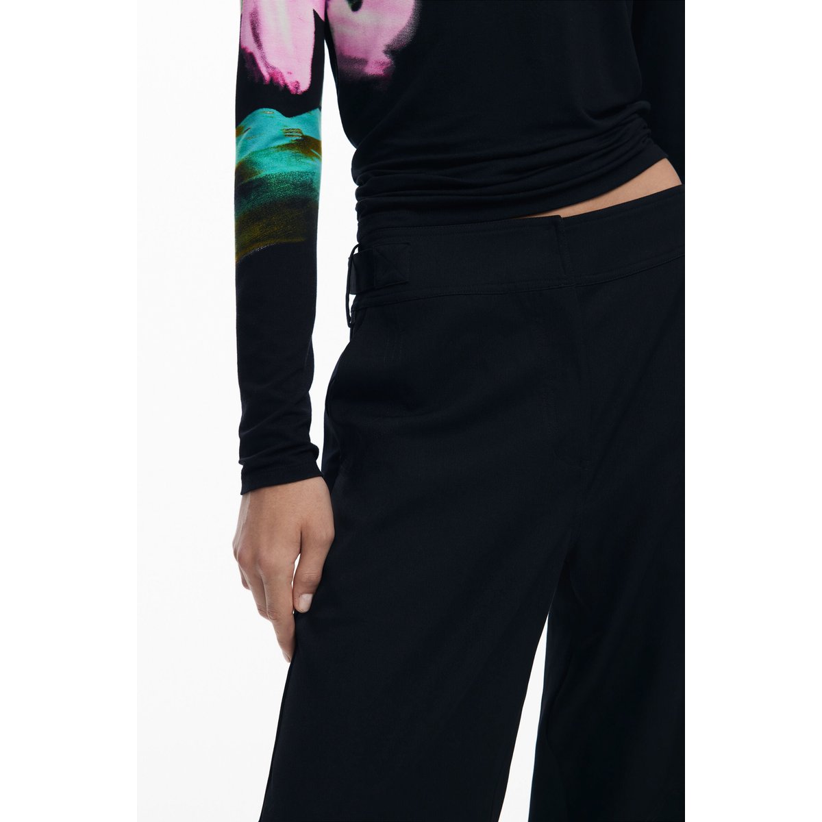 Pantalon cargo tailleur noir, DESIGUAL