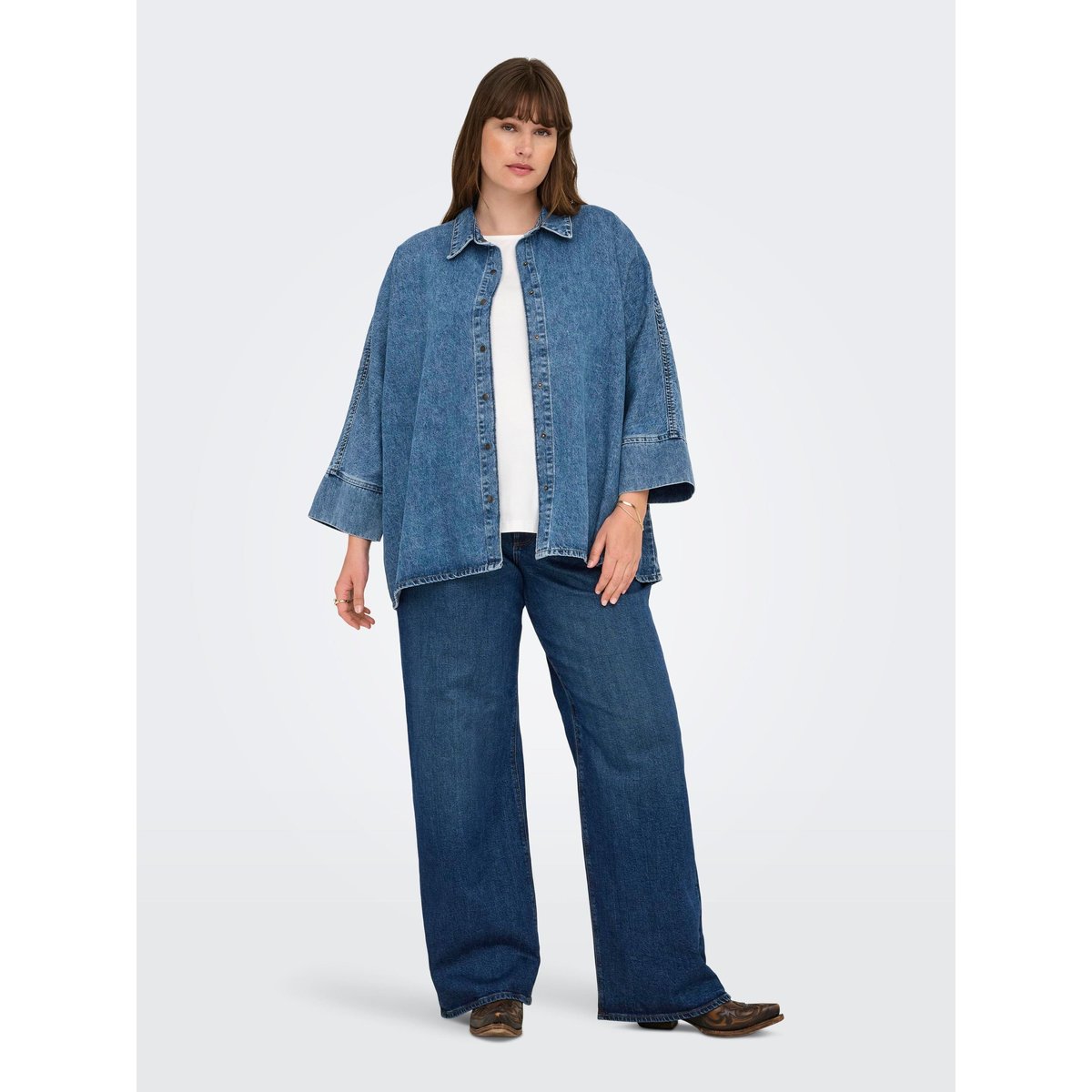 Chemise En Denim medium blue denim, ONLY CARMAKOMA