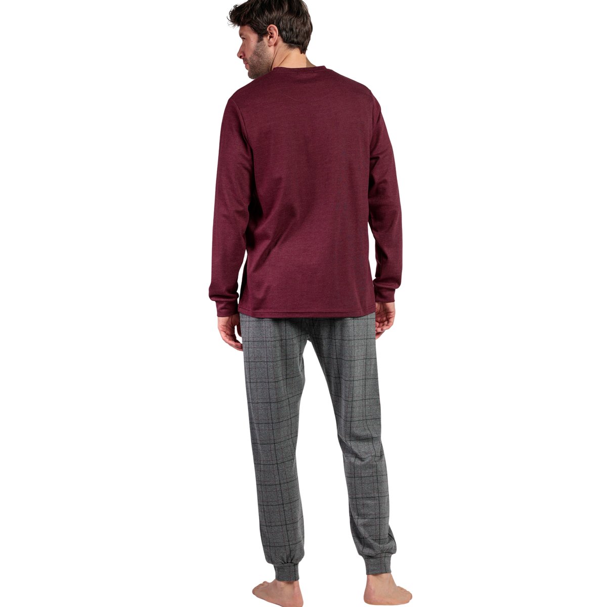 Pyjama pantalon top manches longues Calling bordeaux, ADMAS
