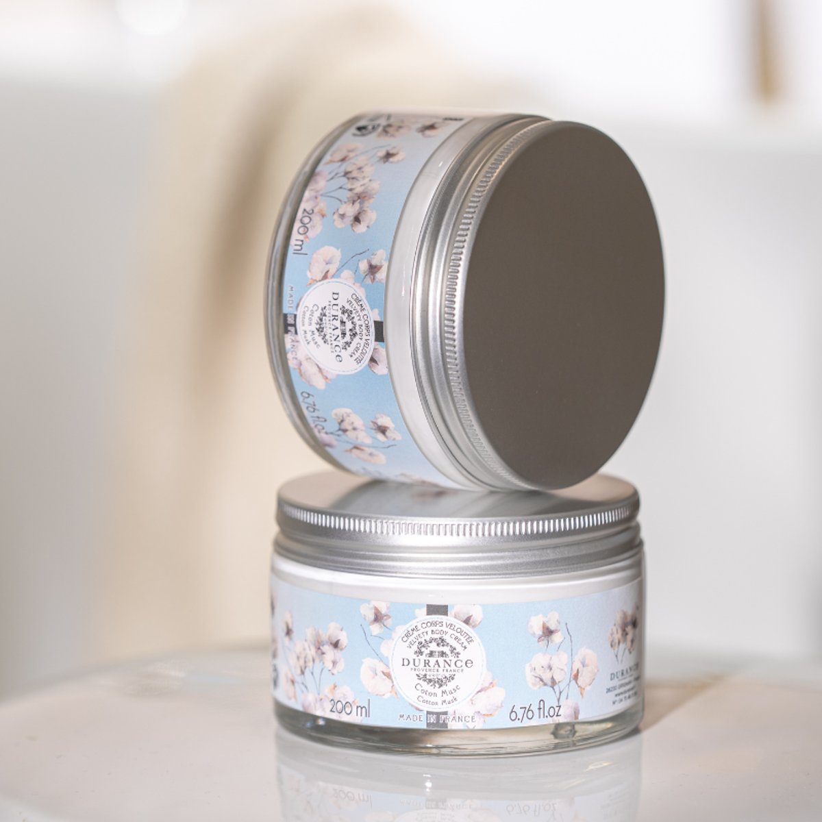 Crème corps veloutée COTON MUSC couleur unique, DURANCE