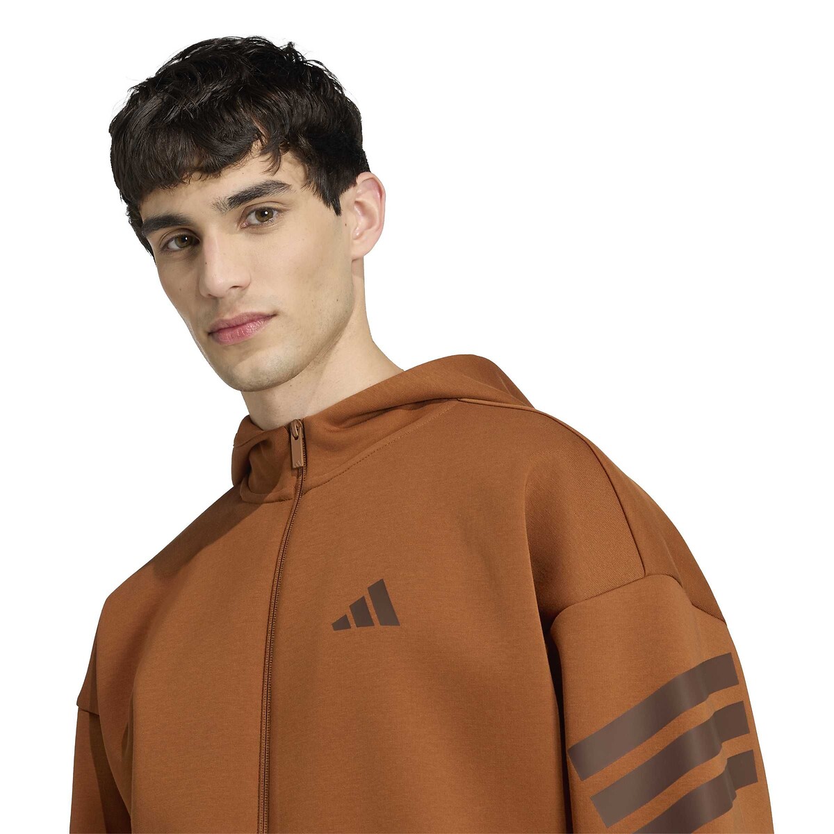 Vest met kap en 3 strepen Future brons, ADIDAS SPORTSWEAR