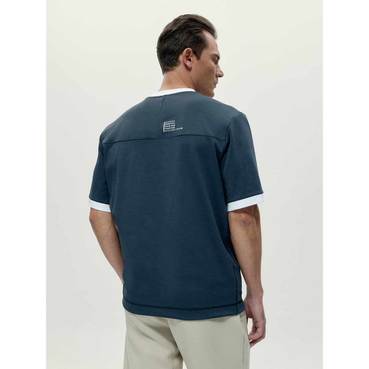 T-shirt de sport homme Layer Manches courtes coupe oversize gris charbon, BORN