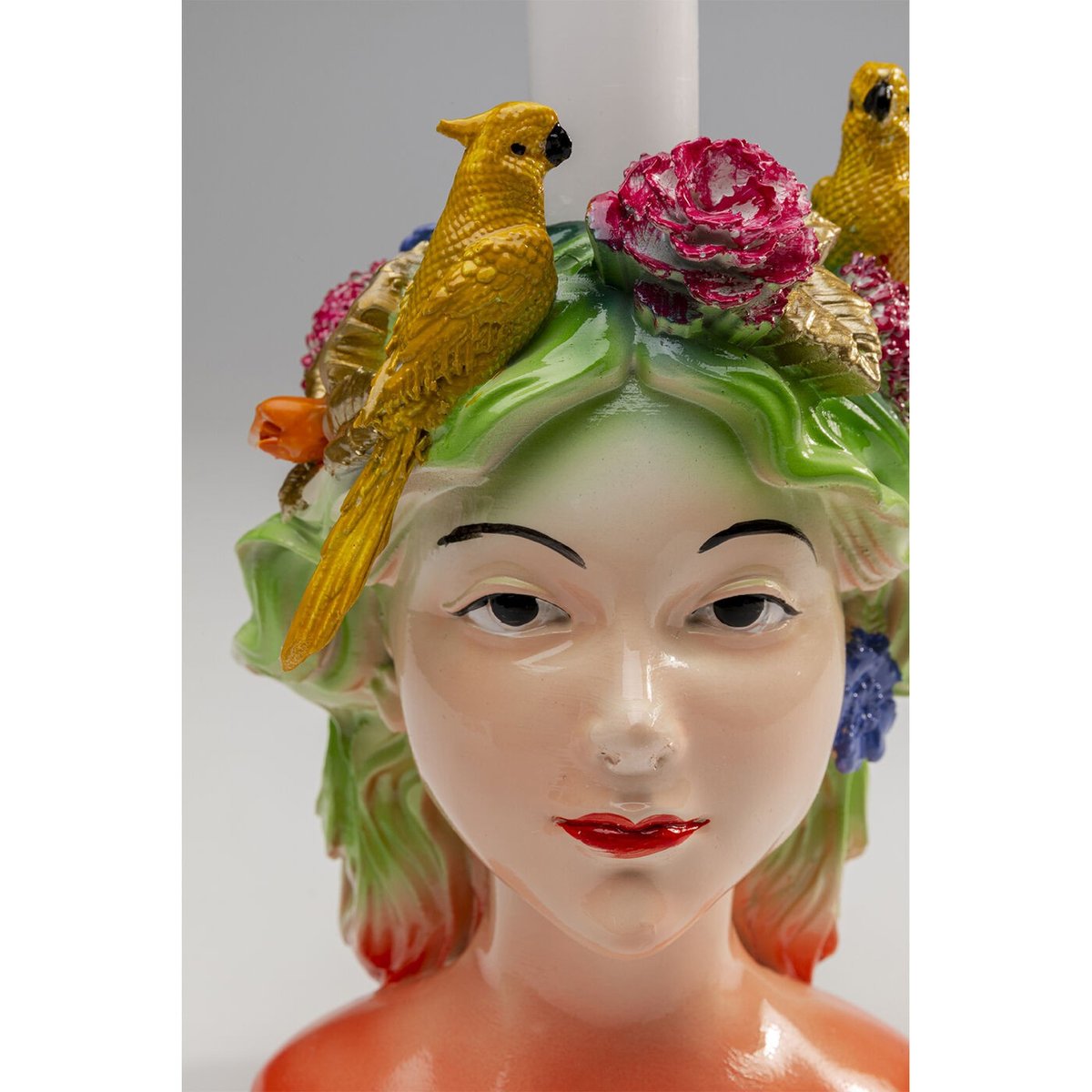 Chandelier femme et perroquets multicolore, KARE DESIGN