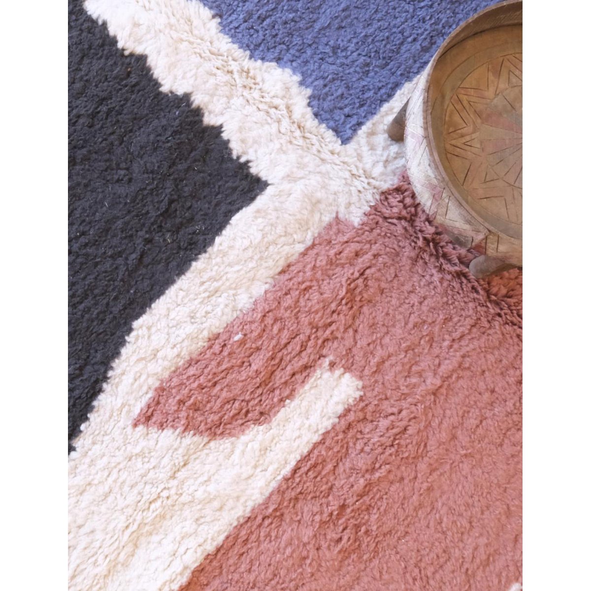 Tapis berbère original au style graphique en laine 246 x 348 cm palette colorée, AFK LIVING