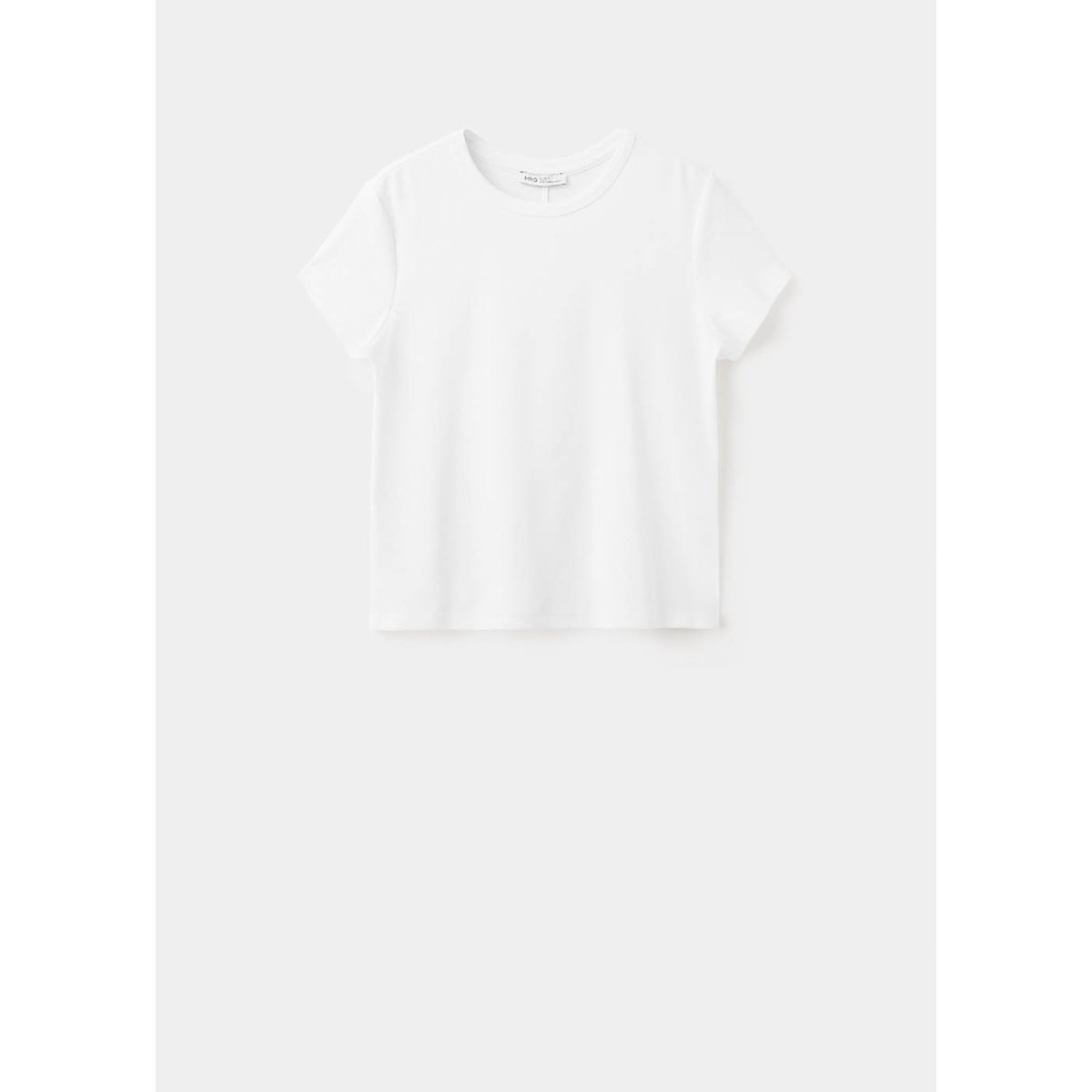 T-shirt basique en coton blanc cassé, MANGO TEEN