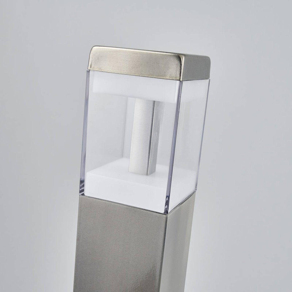 Luminaire extérieur en inox moderneLED acier inoxydable, transparent, satiné, LINDBY