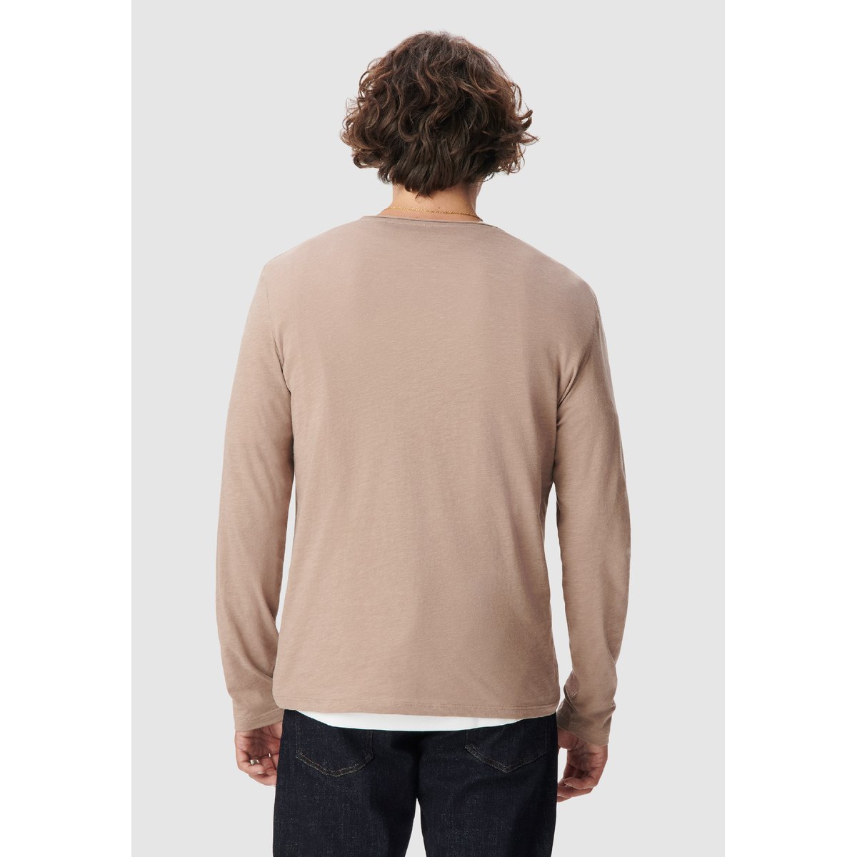 Tee-shirt col V L'Essentiel marron, IKKS