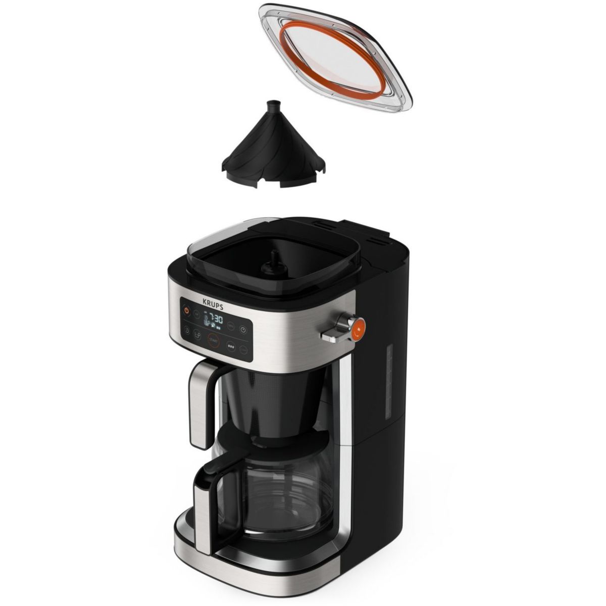Cafetière Programmable Km760d10 Aroma Partner gris, KRUPS