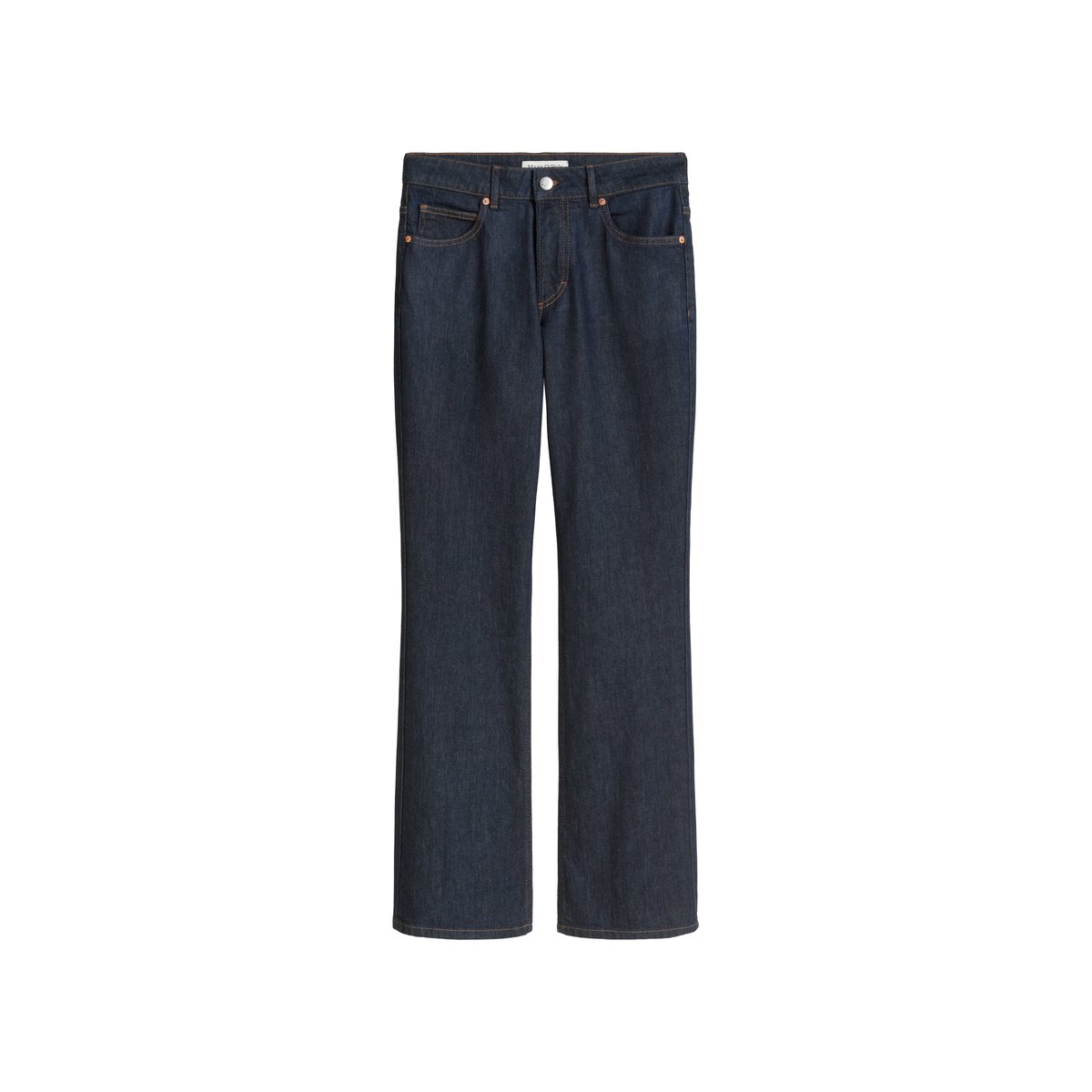 Jeans modèle Kiruna flared en coton organique mélangé stretch bleu foncé, MARC O'POLO