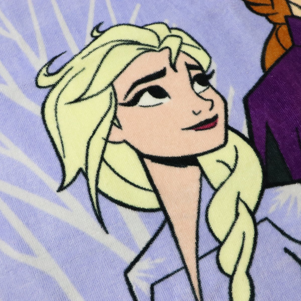 Serviette de bain et de plage imprimé 100% coton, FROZEN SISTERS violet, DISNEY LA REINE DES NEIGES