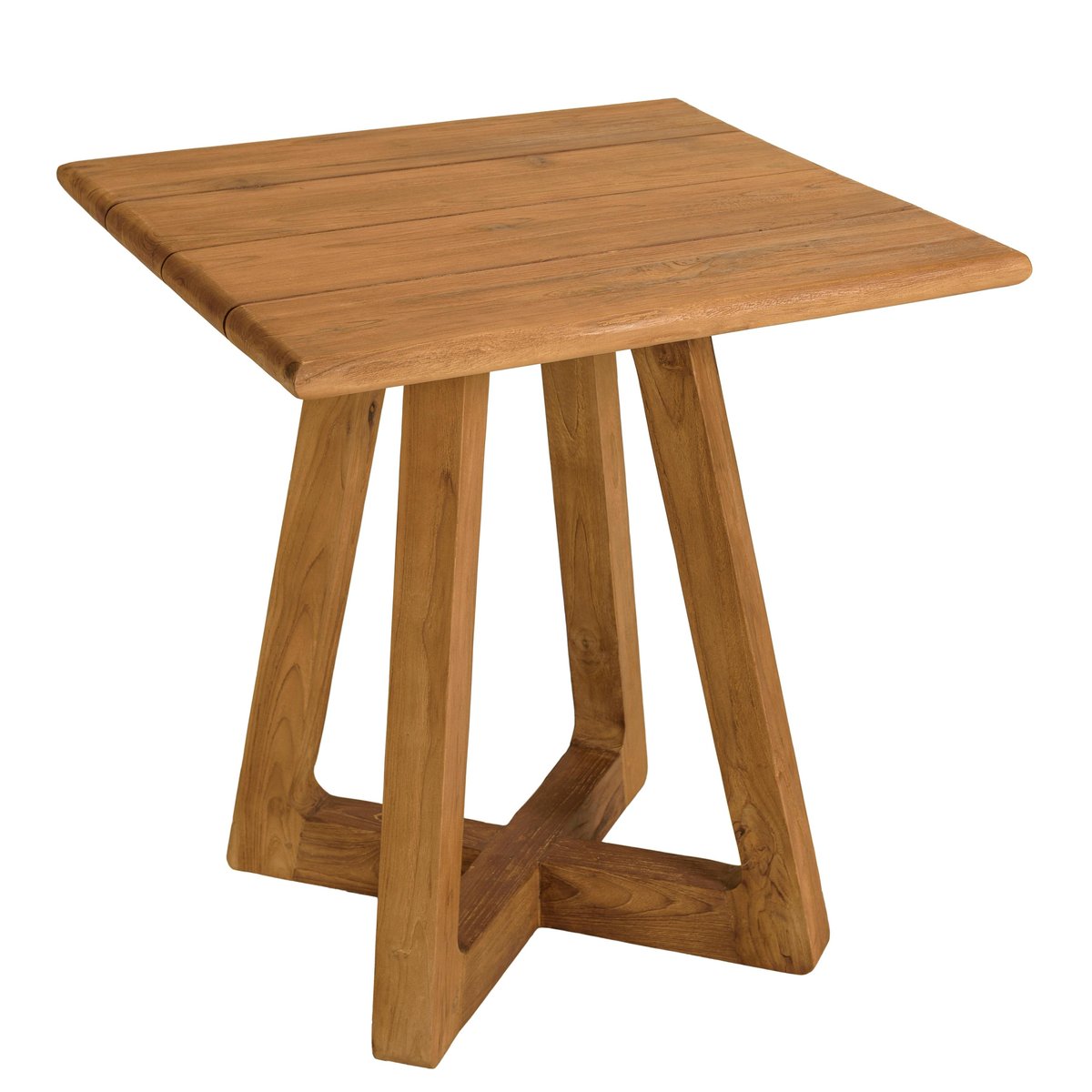 Table de jardin carrée 70 cm en teck recyclé ORIA bois naturel, PIER IMPORT