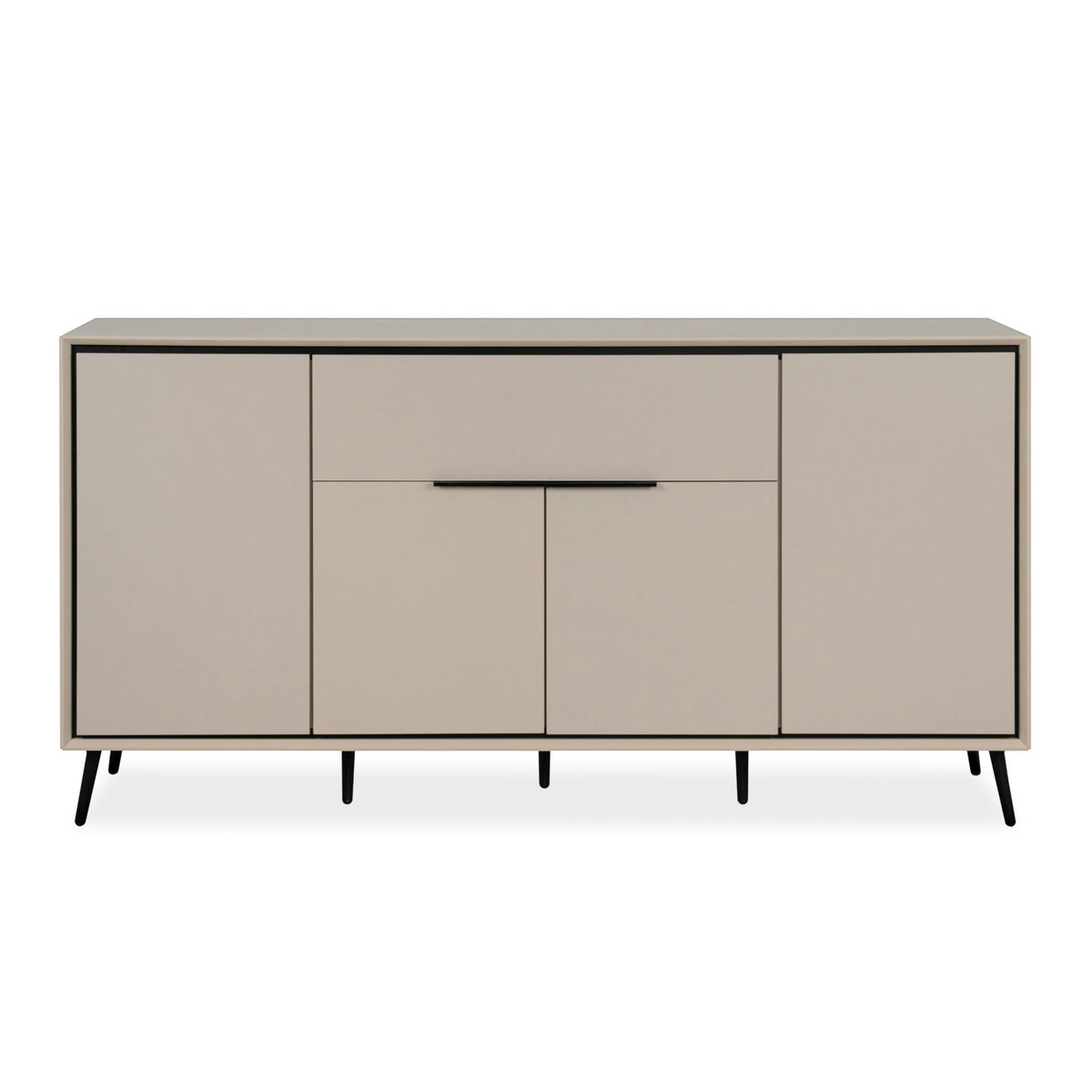 Buffet moderne taupe 4 portes 1 tiroir AVIO beige, PIER IMPORT