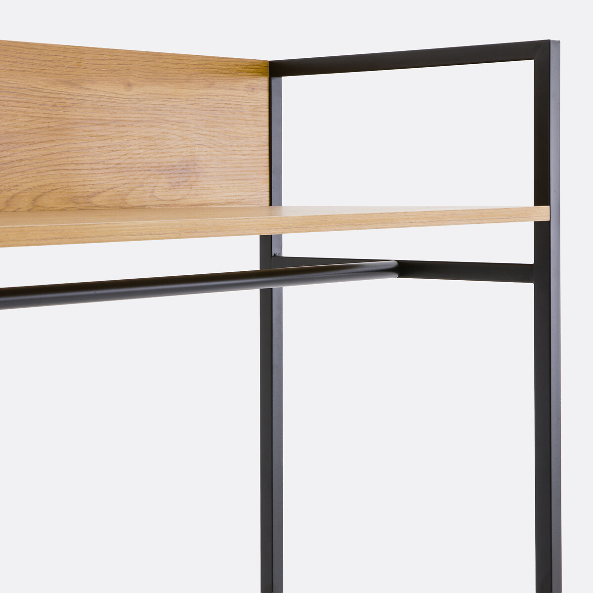 Módulo de vestidor, 2 cajones, barra para colgar, OAKI negro/madera, LA REDOUTE INTERIEURS