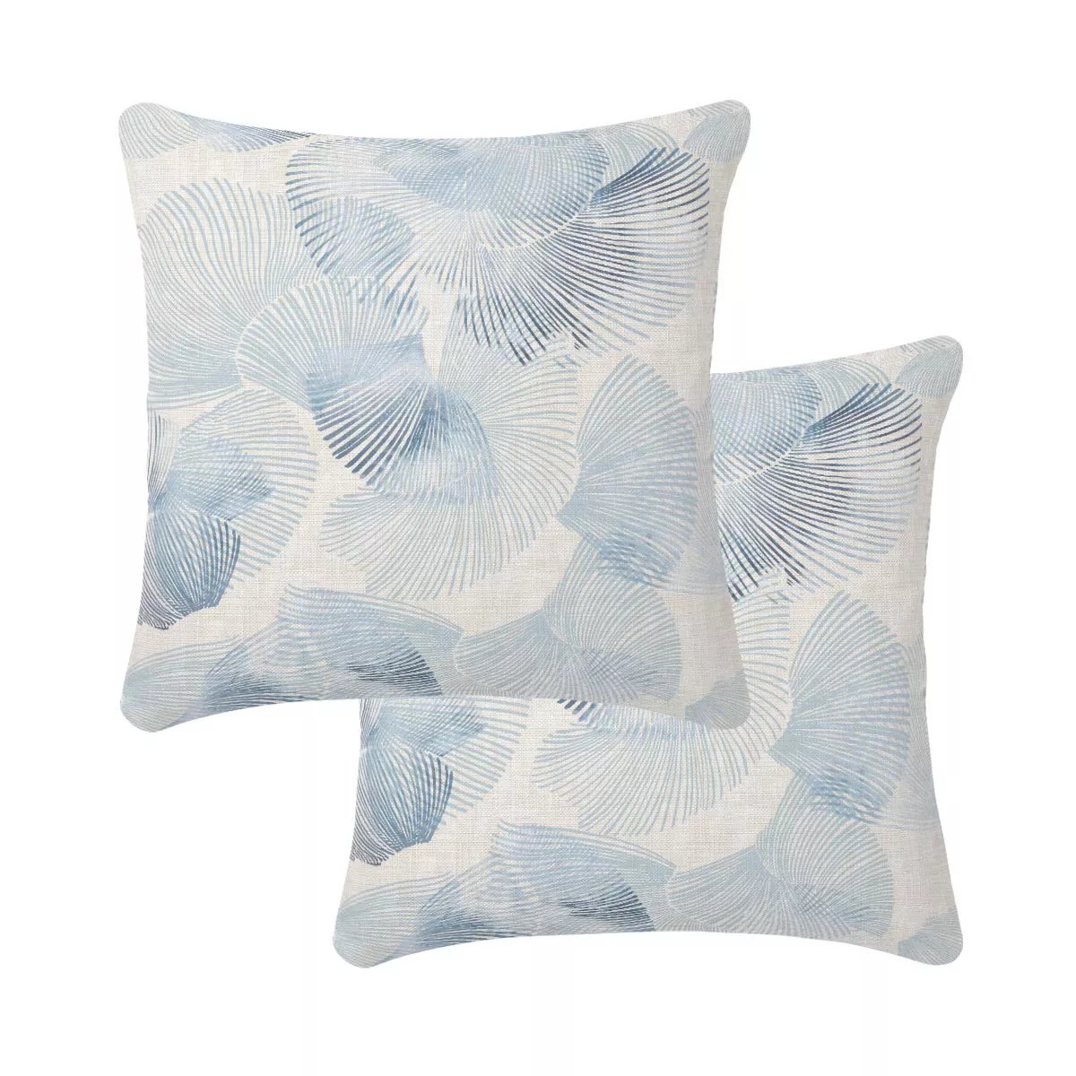 Taie d'oreiller lin & coton lavé VAGUES indigo, GARNIER THIEBAUT
