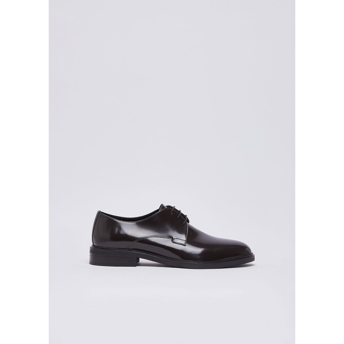 Chaussures à lacets en cuir marron foncé, LIU JO