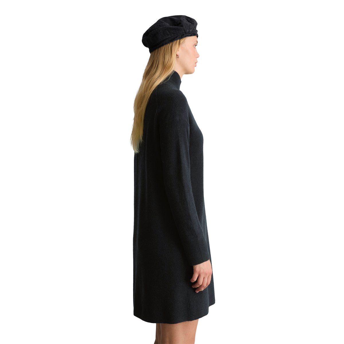 Robe en maille oversize en mélange de laine vierge douce noir, MARC O’POLO DENIM