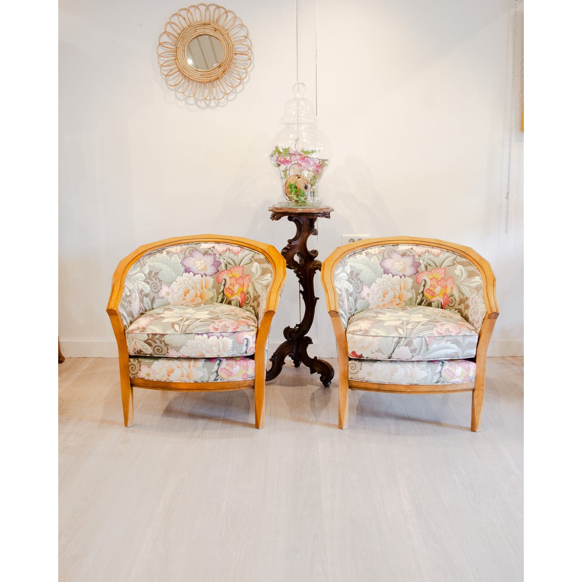 Paire de fauteuils Rosello Ernest N°955 - Bon état bois foncé, DEBONGOUT