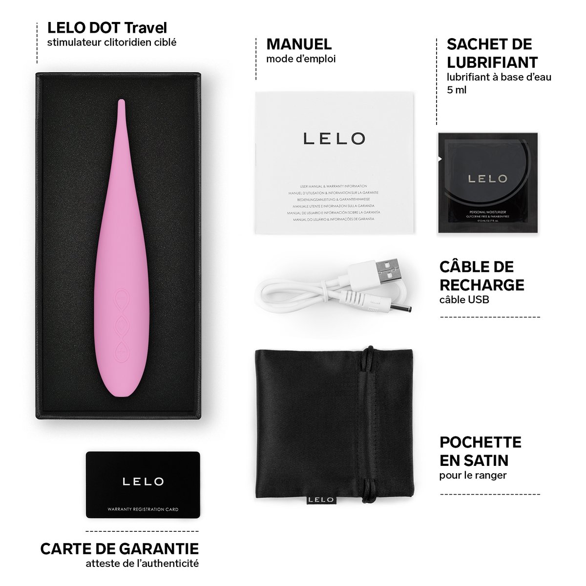 Stimulateur Clitoridien Ciblé, DOT Travel pink, LELO