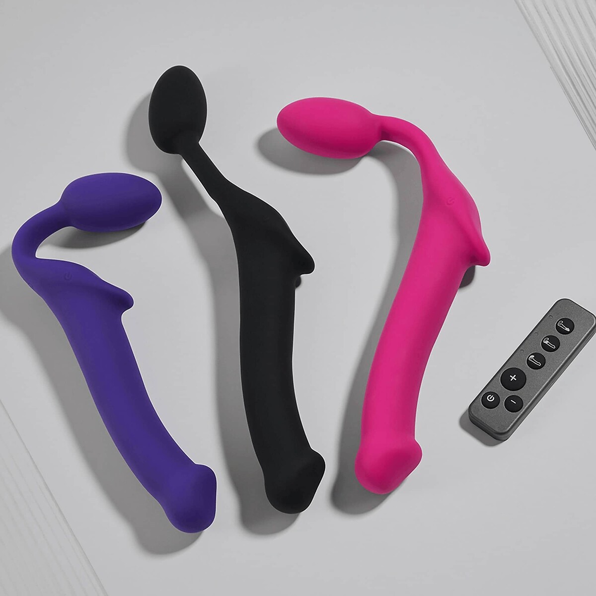 Strap On 3 Motors XL fuchsia, STRAP-ON-ME