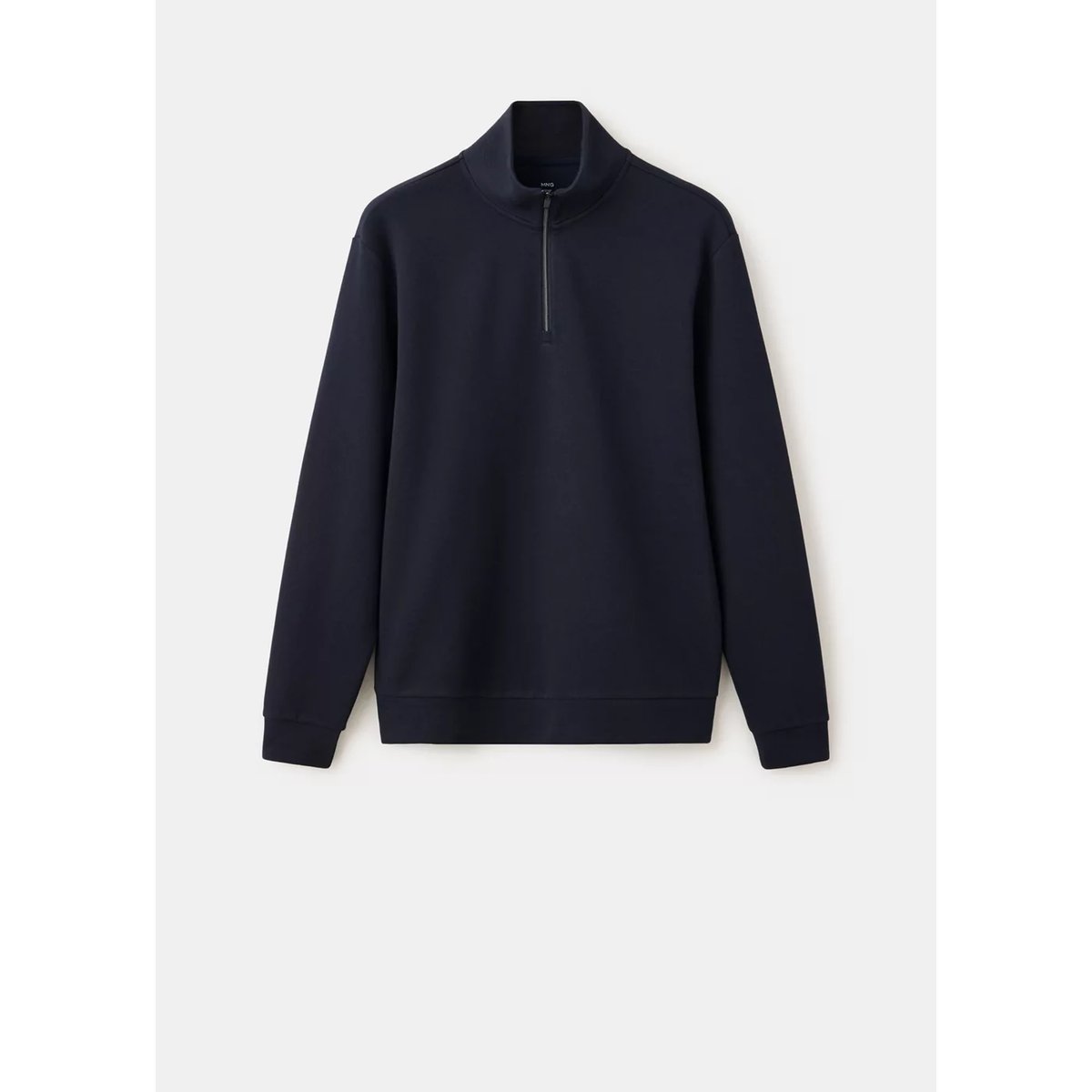 Sweat-shirt à col zippé Thermolite® bleu marine, MANGO MAN