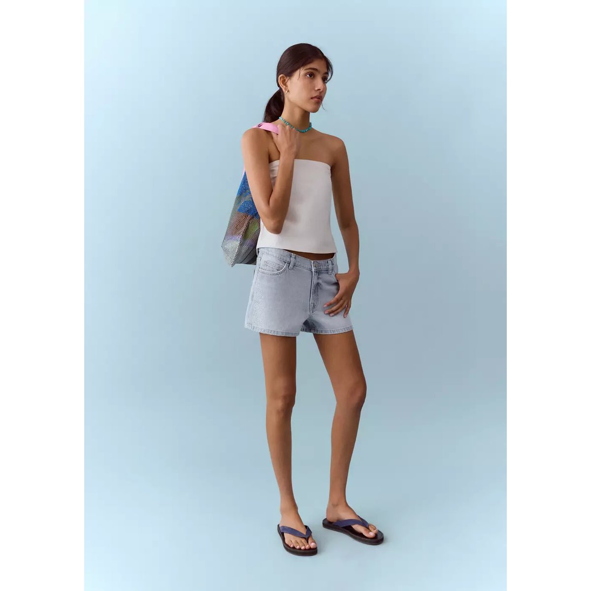 Short brillant bleu moyen, MANGO TEEN