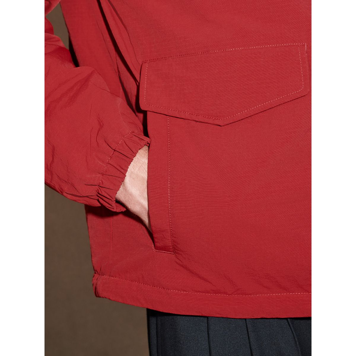 Veste à col et deux poches edit rouge, NEXT