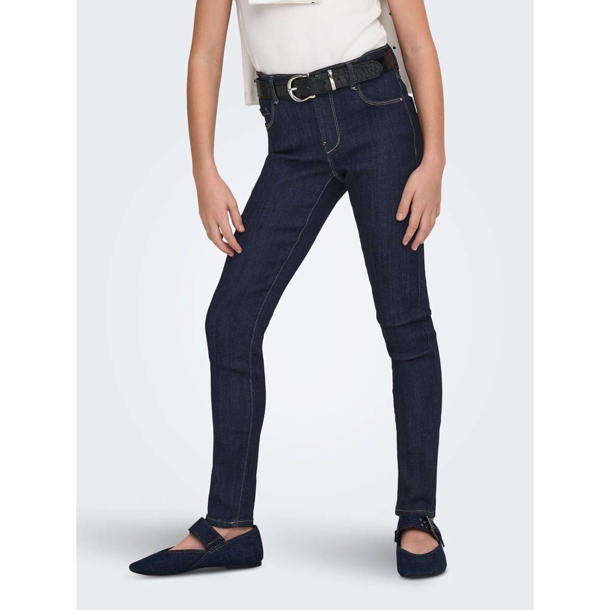 Jean Skinny dark blue denim, KIDS ONLY