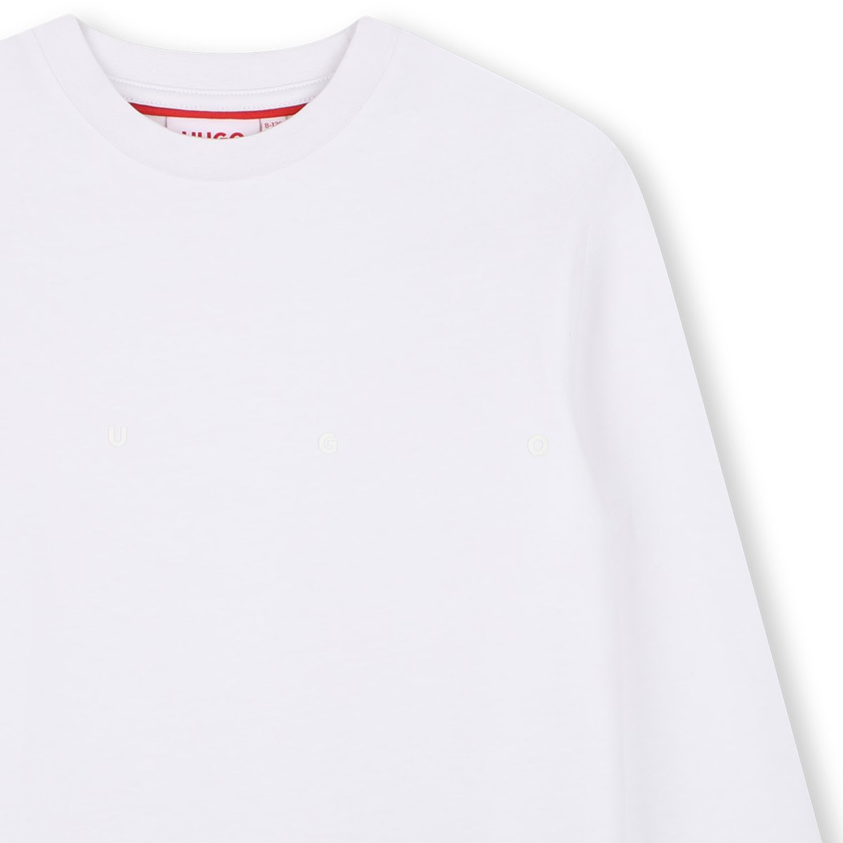 Tee-shirt manches longues blanc, HUGO KIDSWEAR