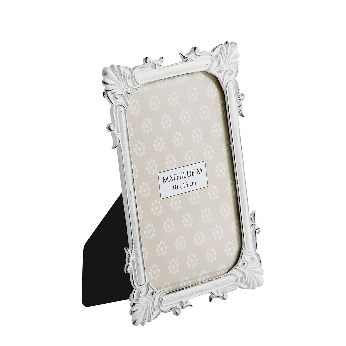 Cadre photo métal blanchi Souvenir Précieux blanc, MATHILDE M