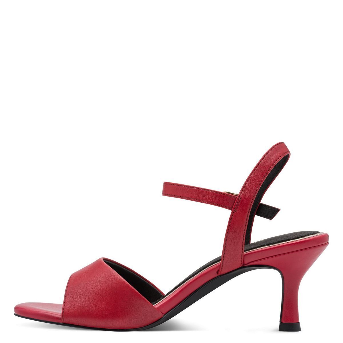 Sandale à talon en cuir rouge, MARCO TOZZI